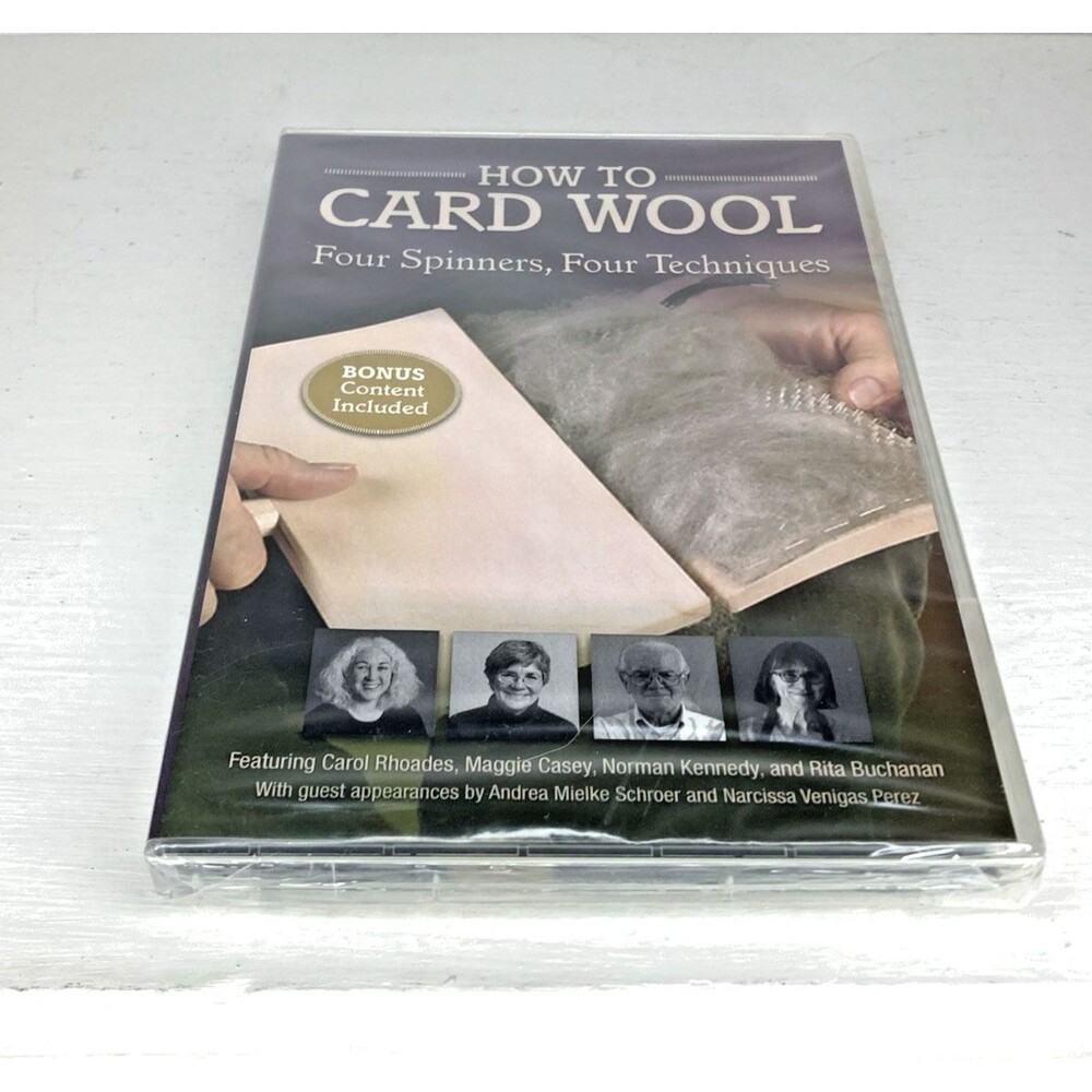 How to Card Wool : Four Spinners, Four Techniques by Interweave (2012, Dvd) NIP